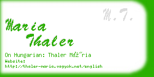 maria thaler business card
